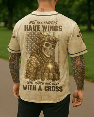 Not All Angels Have Wings Some March Into Hell With A Cross Shirt