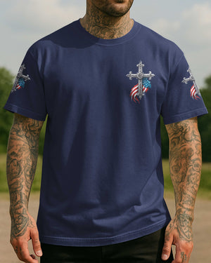 I Bled For The Flag I Kneel For The Cross Shirt