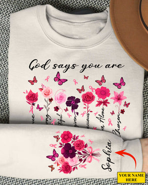 God Says You Are Unique Sweater Breast Cancer Awareness Sweater