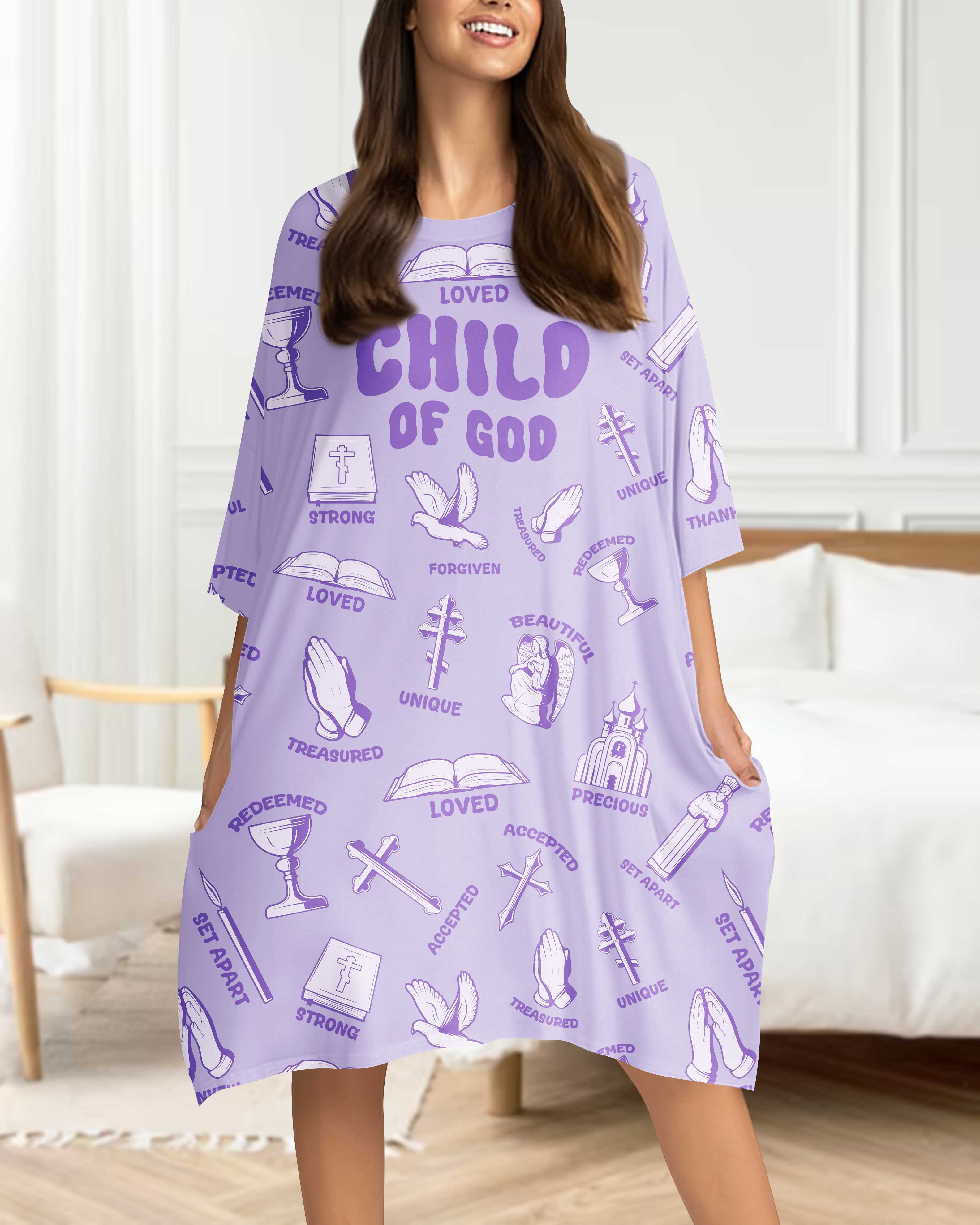Child Of God All Over Print Sleep Tee