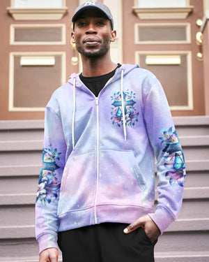 God And The Power Of Prayer All Over Print Zip Hoodie