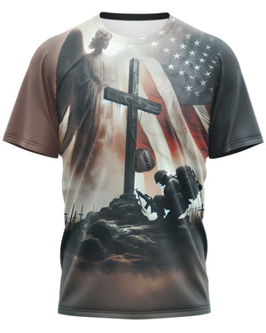 God Found Some Of The Strongest Americans T-Shirt