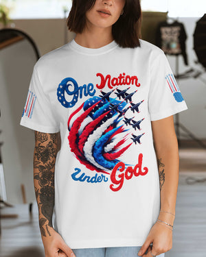 One Nation Under God Patriotic All Over Print T-Shirt