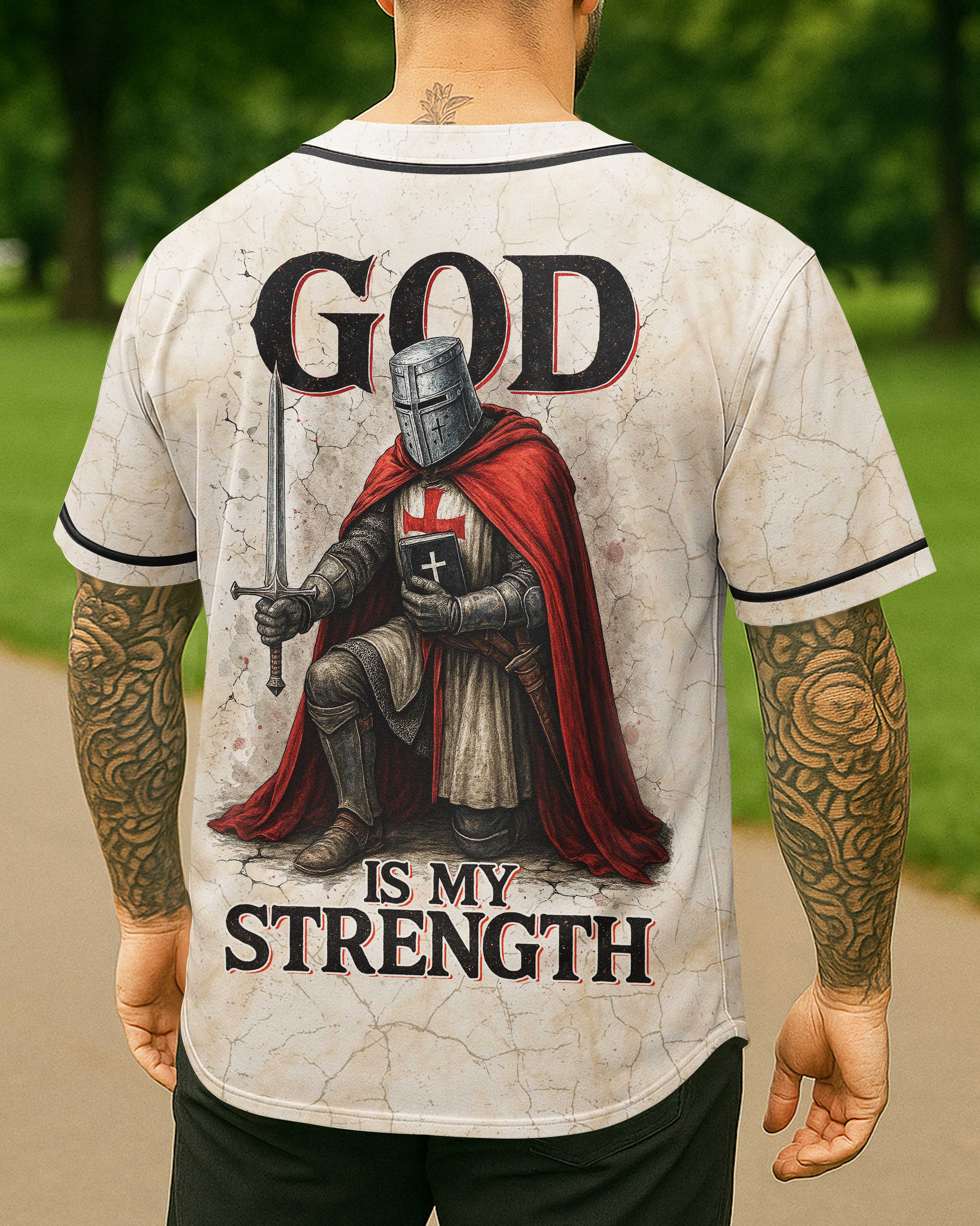 God Is My Strength All Over Print Jersey