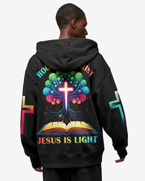 Rooted In Christ Jesus Is Light All Over Print Zip Hoodie