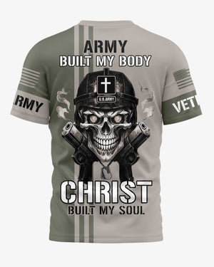 Army Built My Body All Over Print T-Shirt