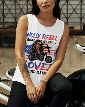 Holly Rebel Road Warrior Cut Out Wrap Back Tank Top