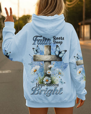 Faith Roots Deep Hope Blooms Bright Shirt