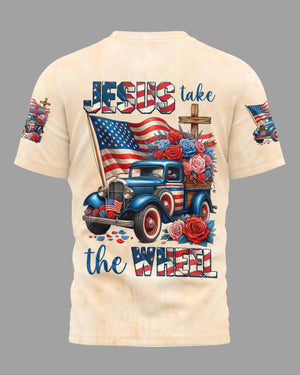 Jesus Take The Wheel All Over Print T-Shirt