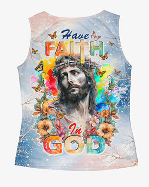 Have Faith In God All Over Print V-neck Tank Top