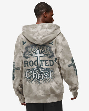 Rooted In Christ All Over Print Zip Hoodie