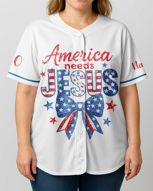 America Needs Jesus All Over Print Custom Jersey