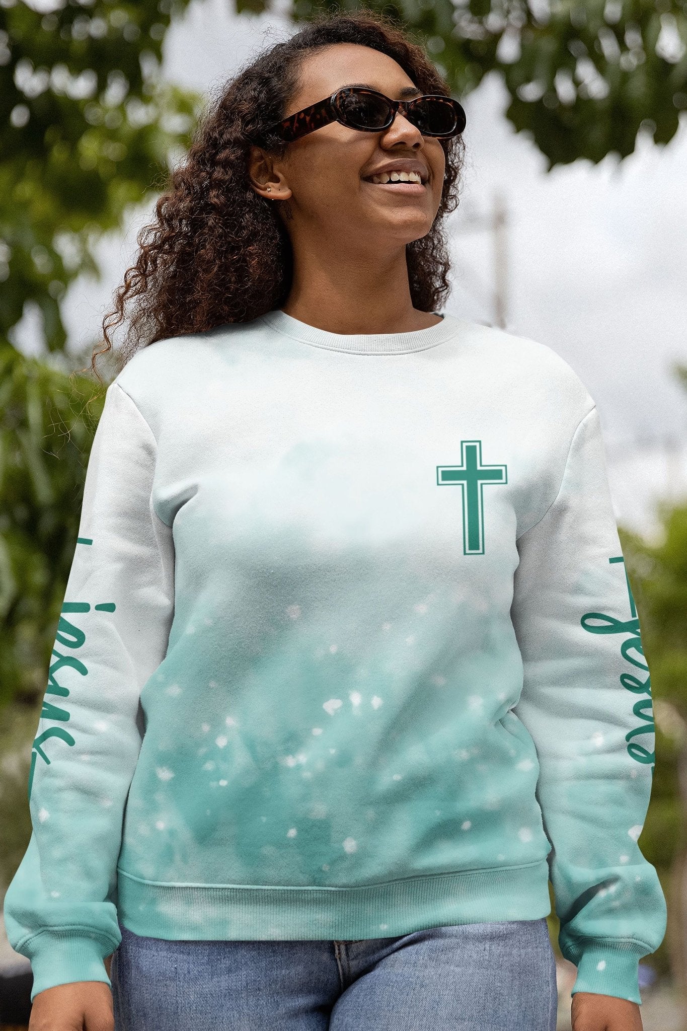 Jesus Is My Living Hope All Over Print Sweater