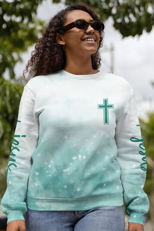 Jesus Is My Living Hope All Over Print Sweater