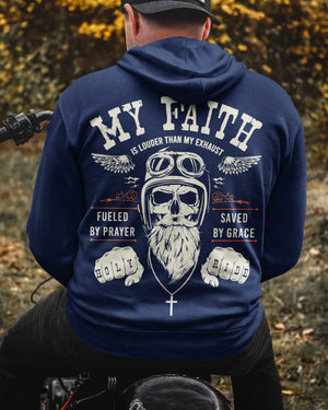 My Faith Is Louder Than My Exhaust All Over Print Hoodie
