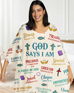 God Says I Am All Over Print Sleep Tee