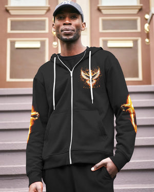 Baptized In Fire All Over Print Zip Hoodie