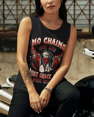 No Chains On Me Cut Out Wrap Back Tank Top