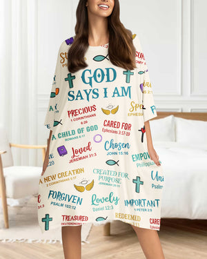 God Says I Am All Over Print Sleep Tee