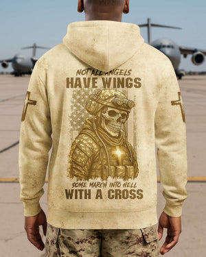 Not All Angels Have Wings Some March Into Hell With A Cross Shirt