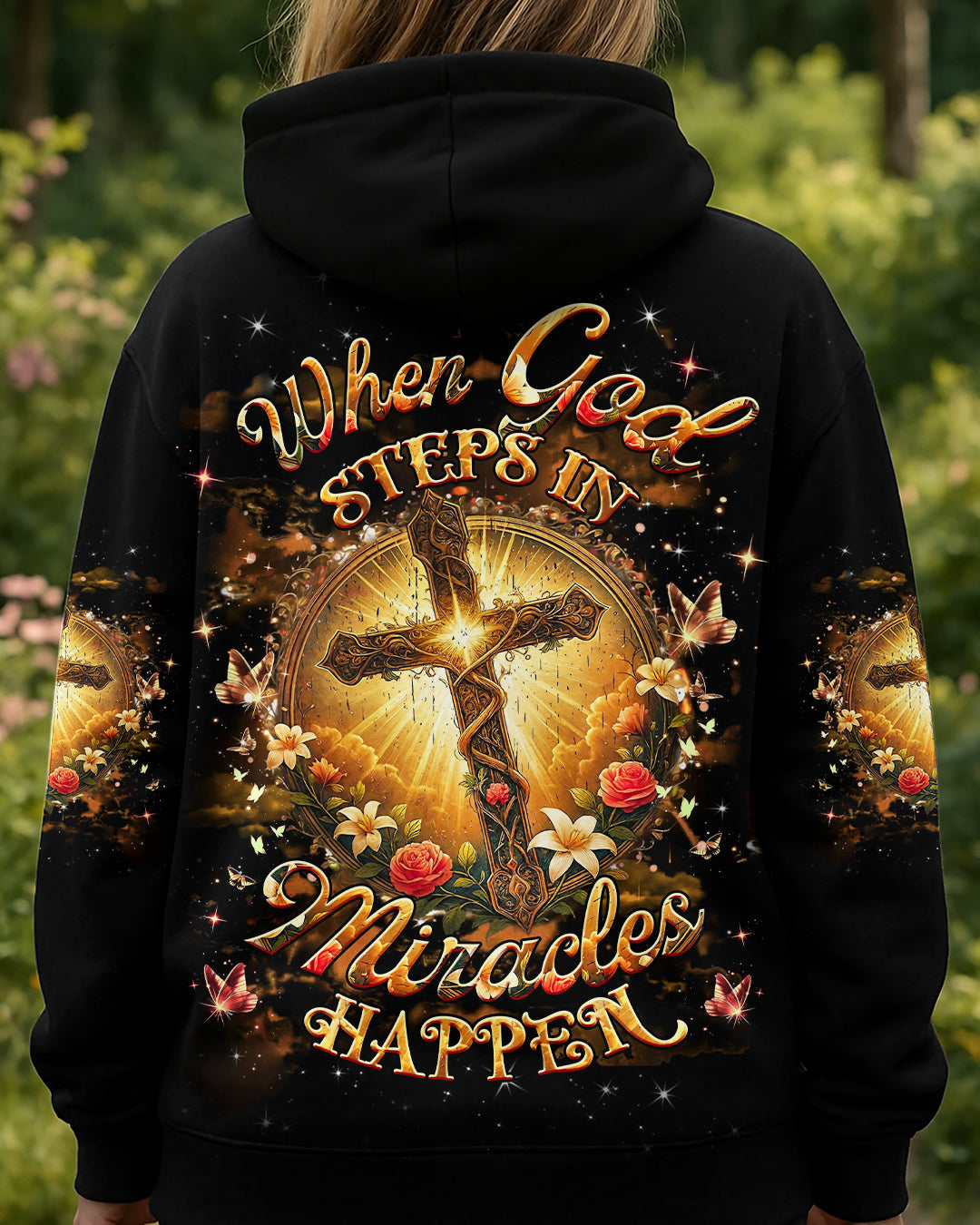 When God Steps In Miracles Happen Women's All Over Print Shirt - Yhhg2409254