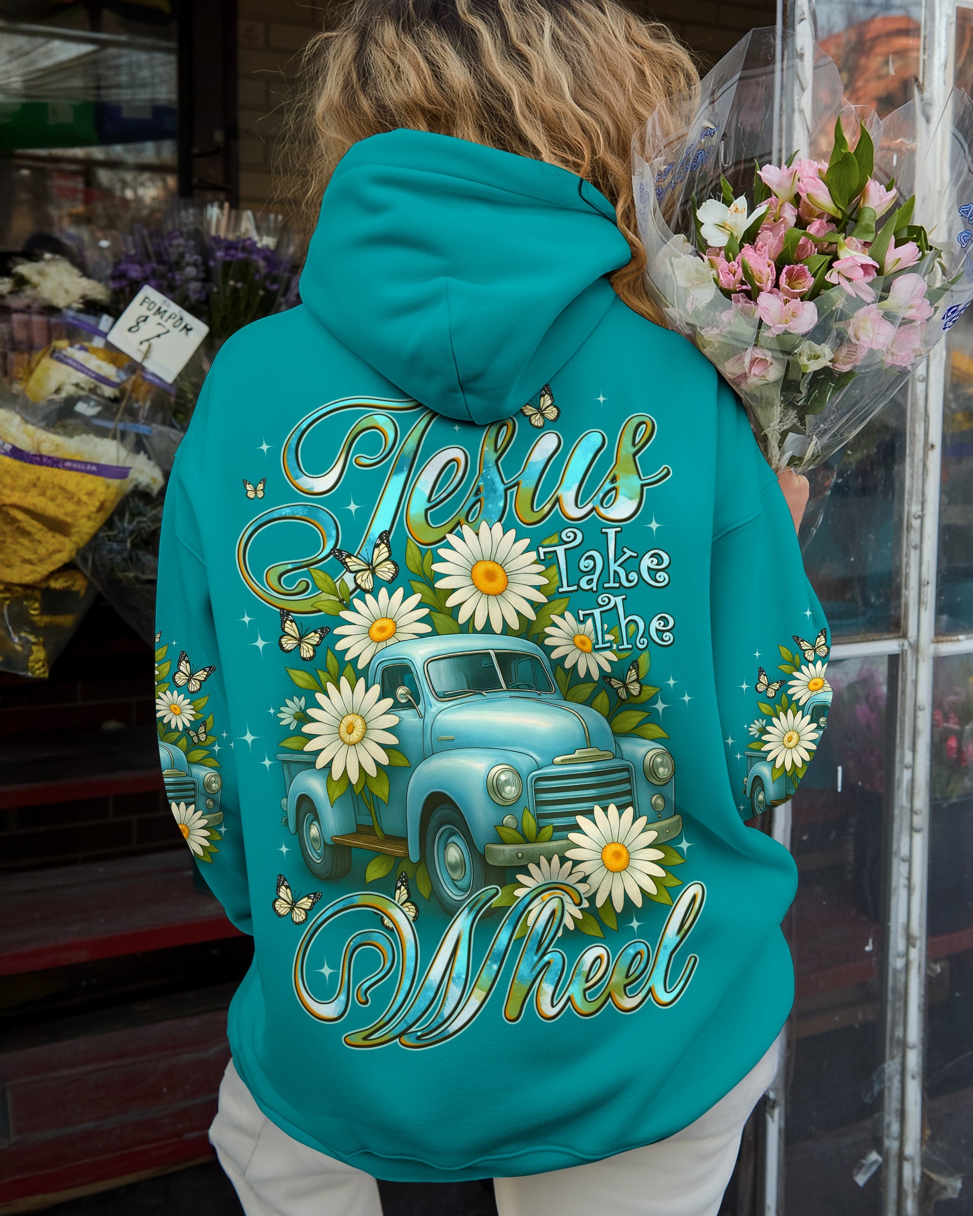 Jesus Take The Wheel Daisies Women's All Over Print Shirt - Tyqy2708252