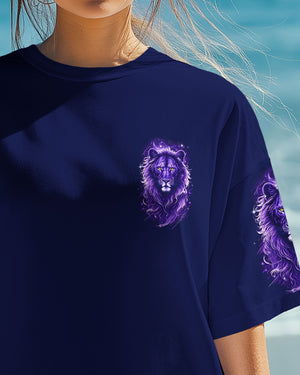 Blessed By God Loved By Jesus Lion Women's All Over Print Shirt - Tyqy3107252