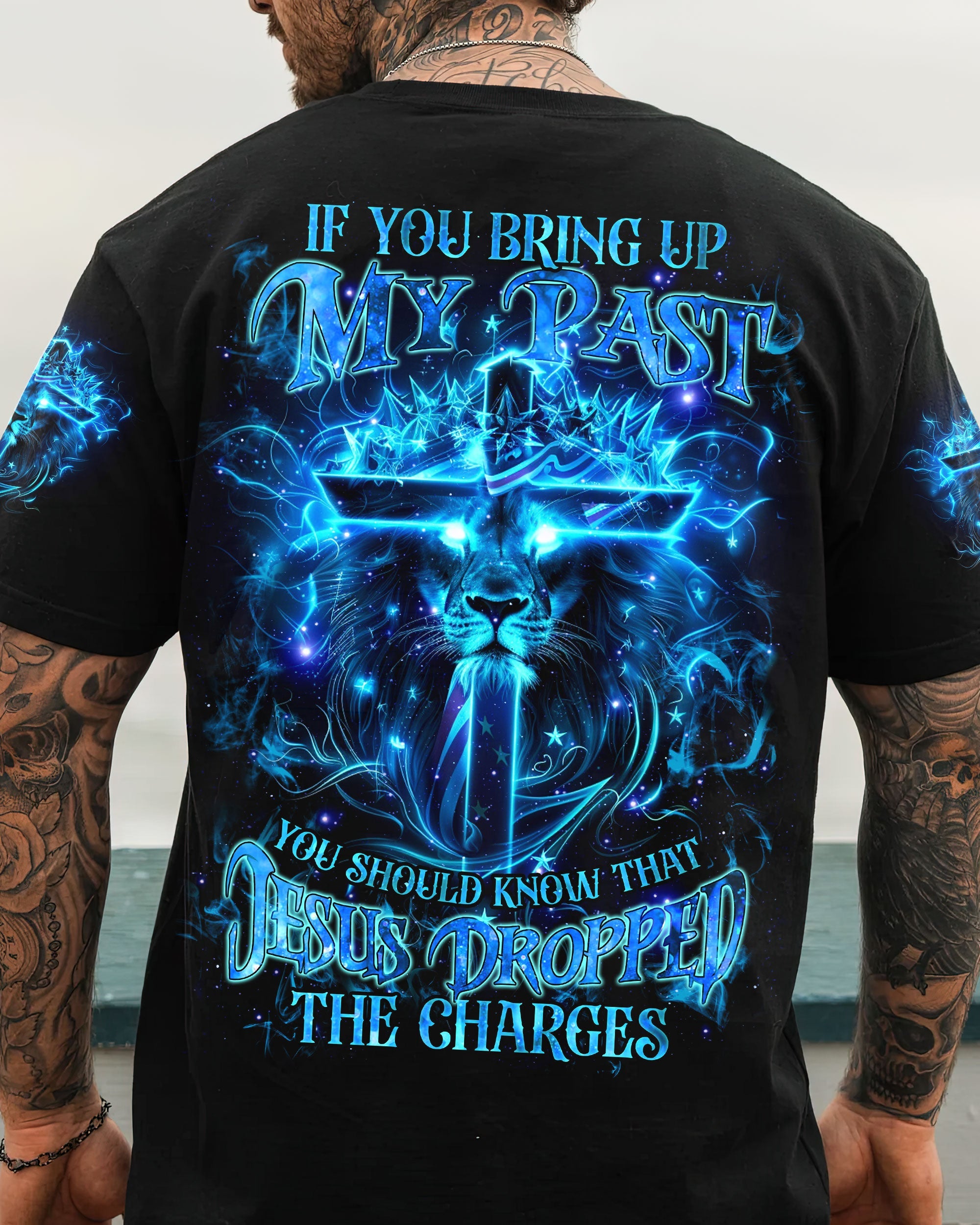 Jesus Dropped The Charges Lion Men's All Over Print Shirt - Tlnz1704244