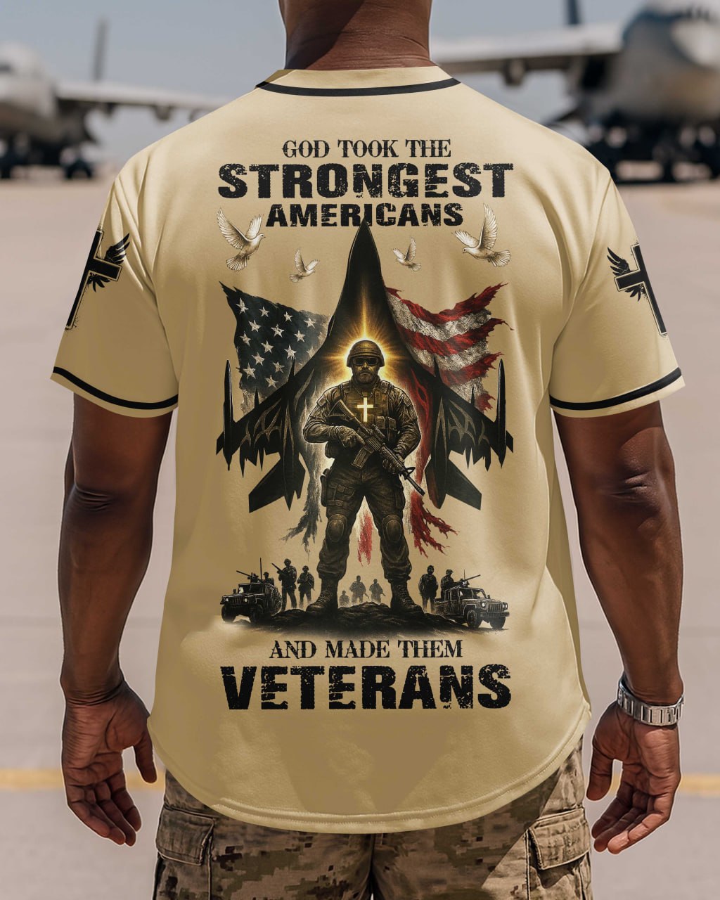 God Took The Strongest Americans All Over Print Jersey
