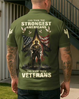 God Took The Strongest Americans Polo