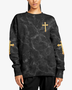 Be Still Before The Lord And Wait Patiently For Him All Over Print Sweater