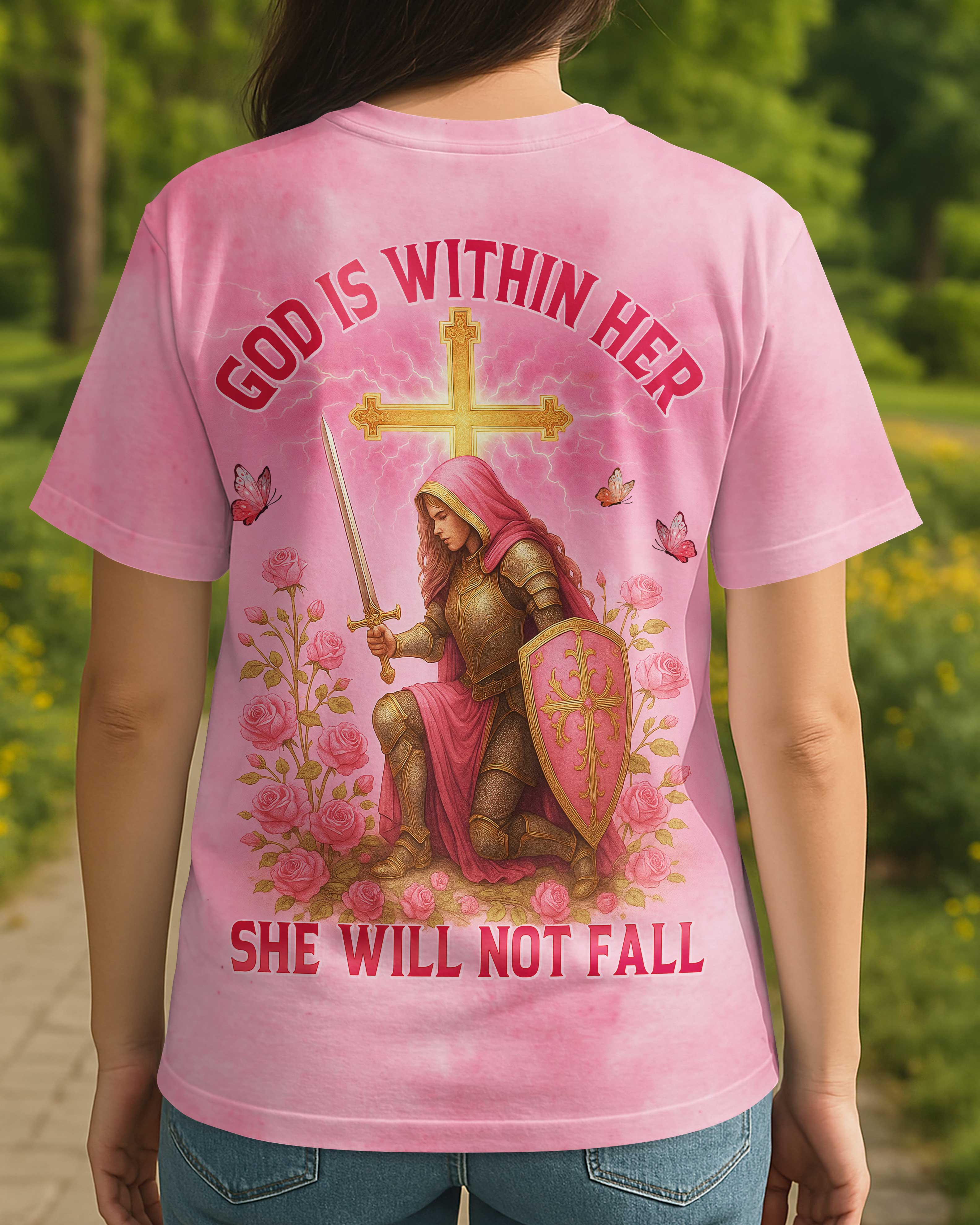God Is Within Her All Over Print T-Shirt