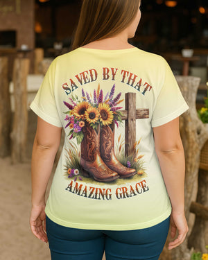 Saved By That Amazing Grace All Over Print Shirt