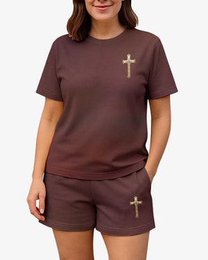 By His Stripes, I Am Healed Women Casual Shorts