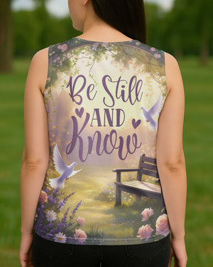 Be Still And Know All Over Print V-neck Tank Top