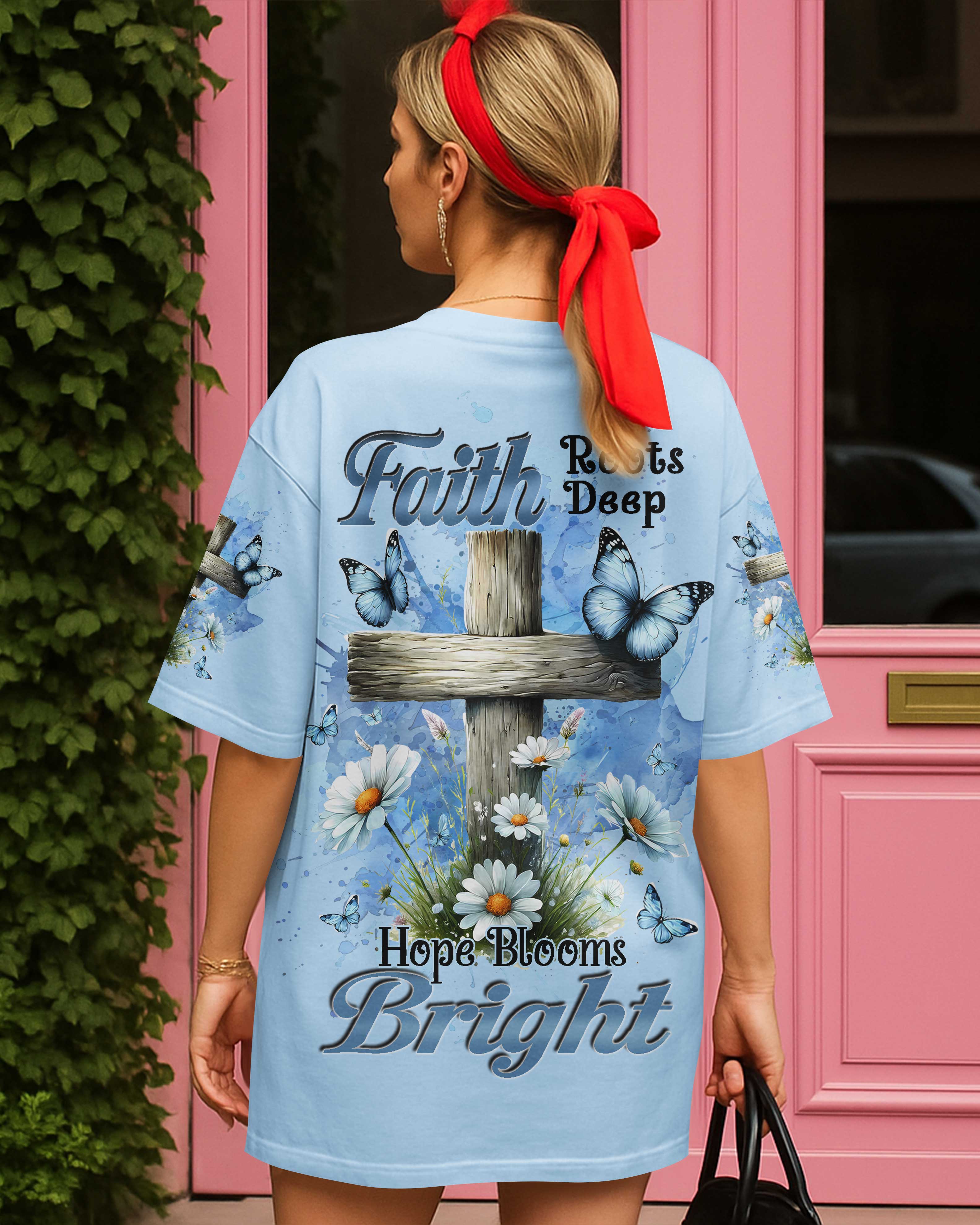Faith Roots Deep Hope Blooms Bright Shirt