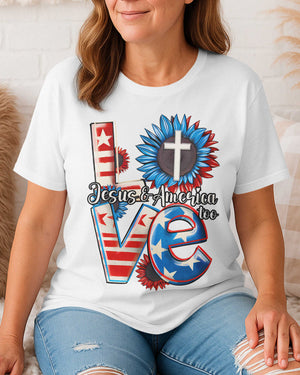 Love Jesus and America Too T-Shirt