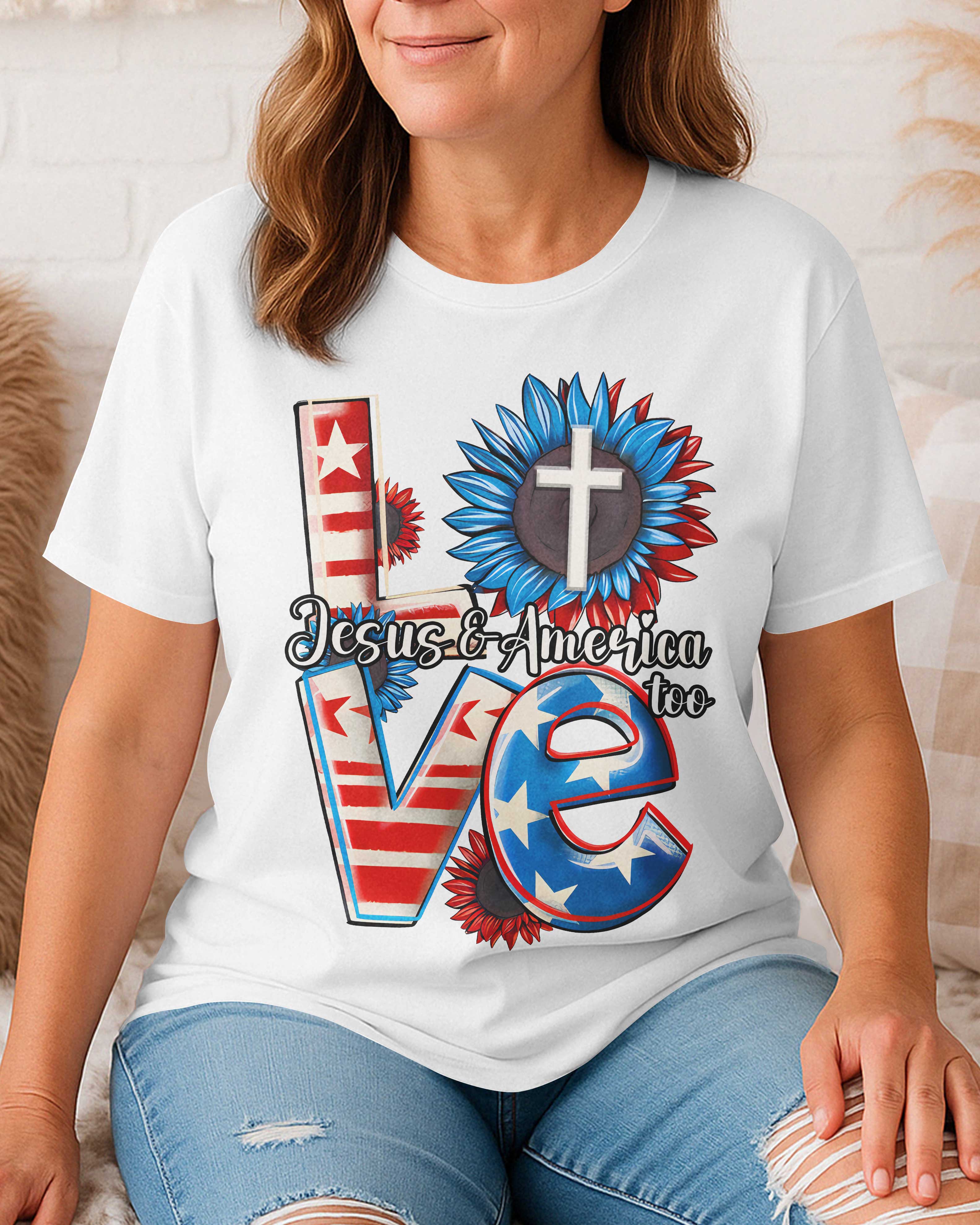 Love Jesus and America Too T-Shirt