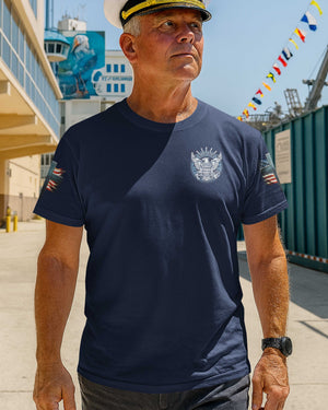 My Ship May Rest But My Faith Never Does Navy Strong God Strong All Over Print T-Shirt