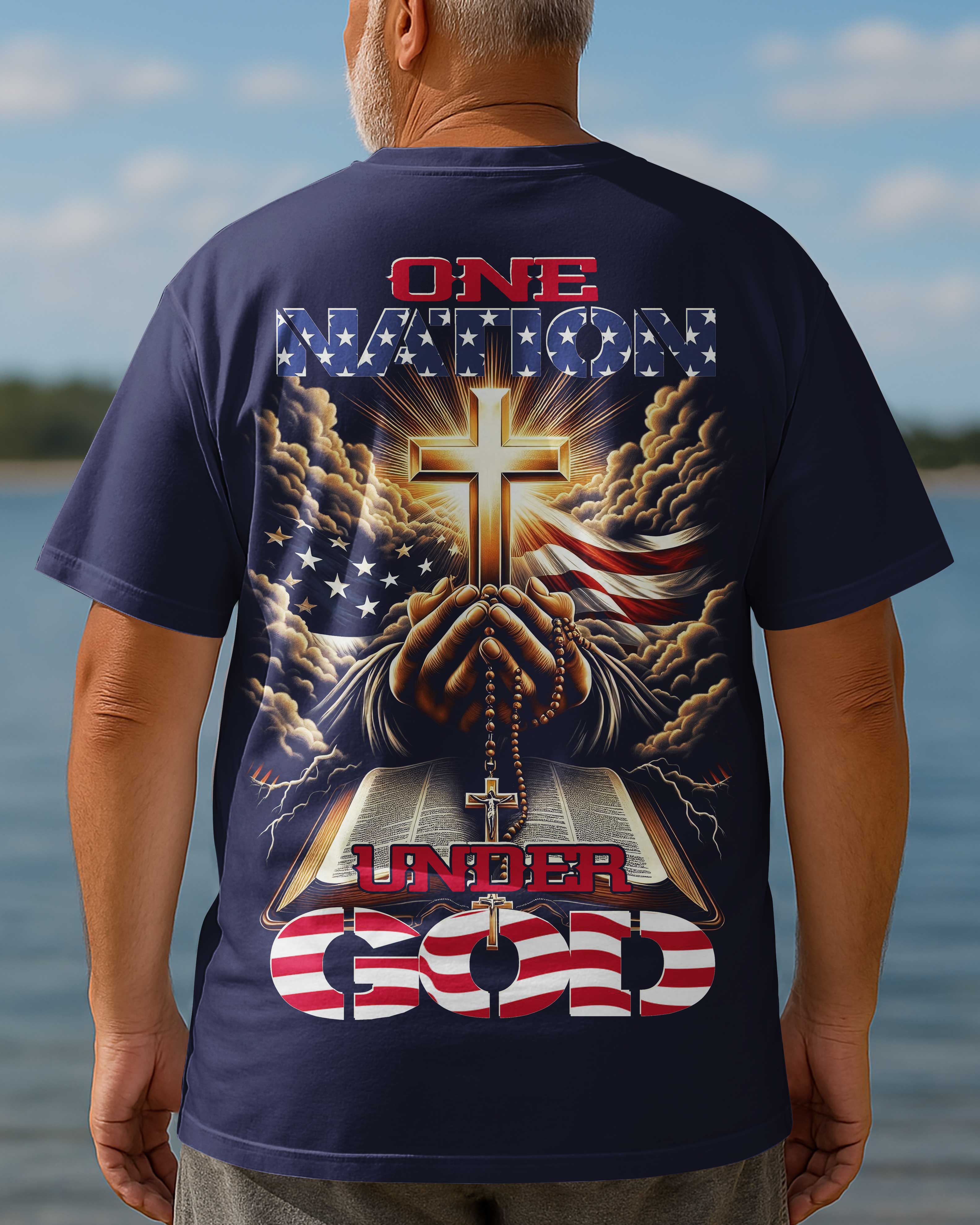 One Nation Under God All Over Print T-shirt1