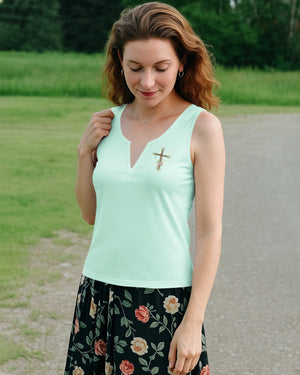 Be Still Before The Lord V-neck Tank Top