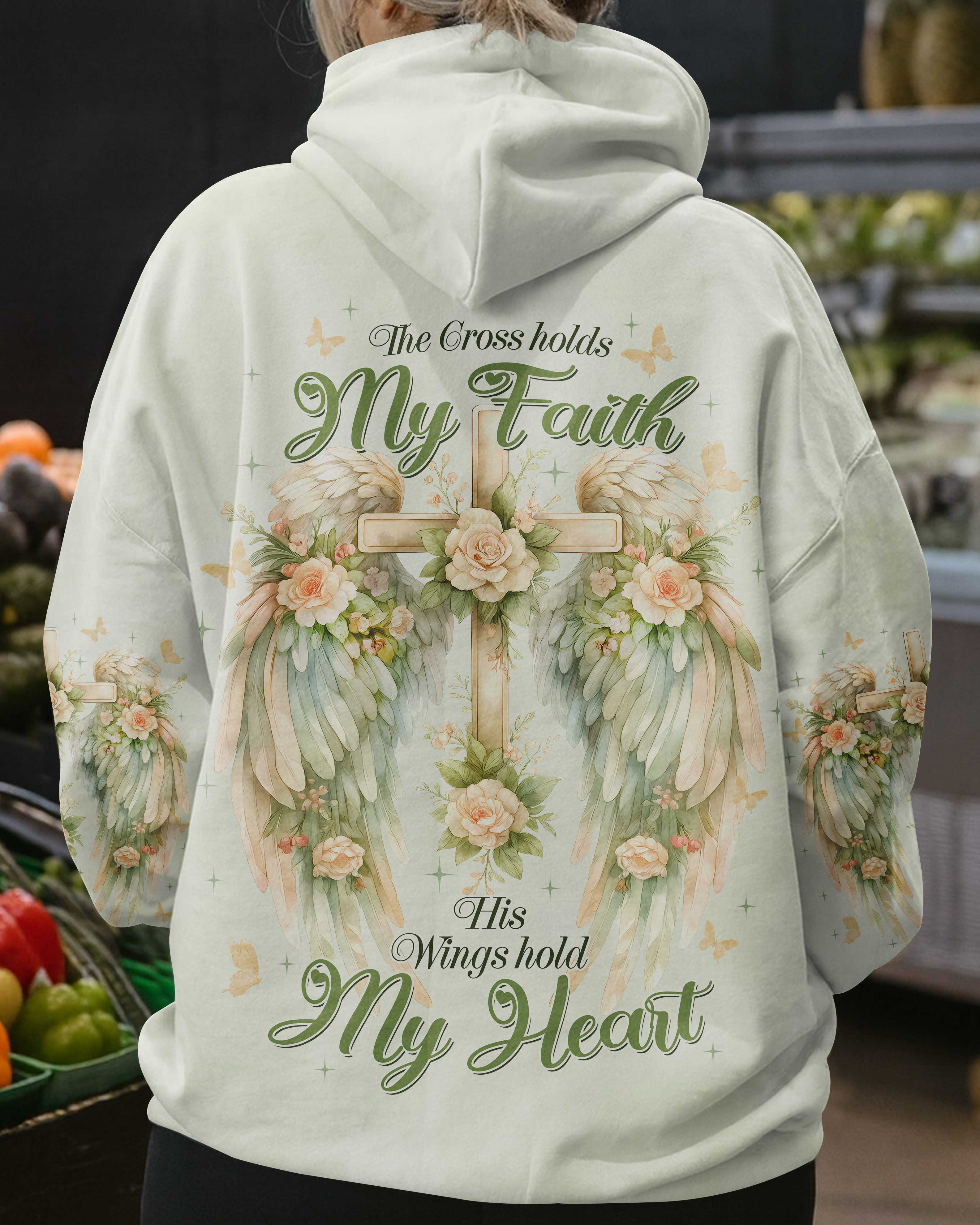 The Cross Holds My Faith His Wings Hold My Heart Shirt