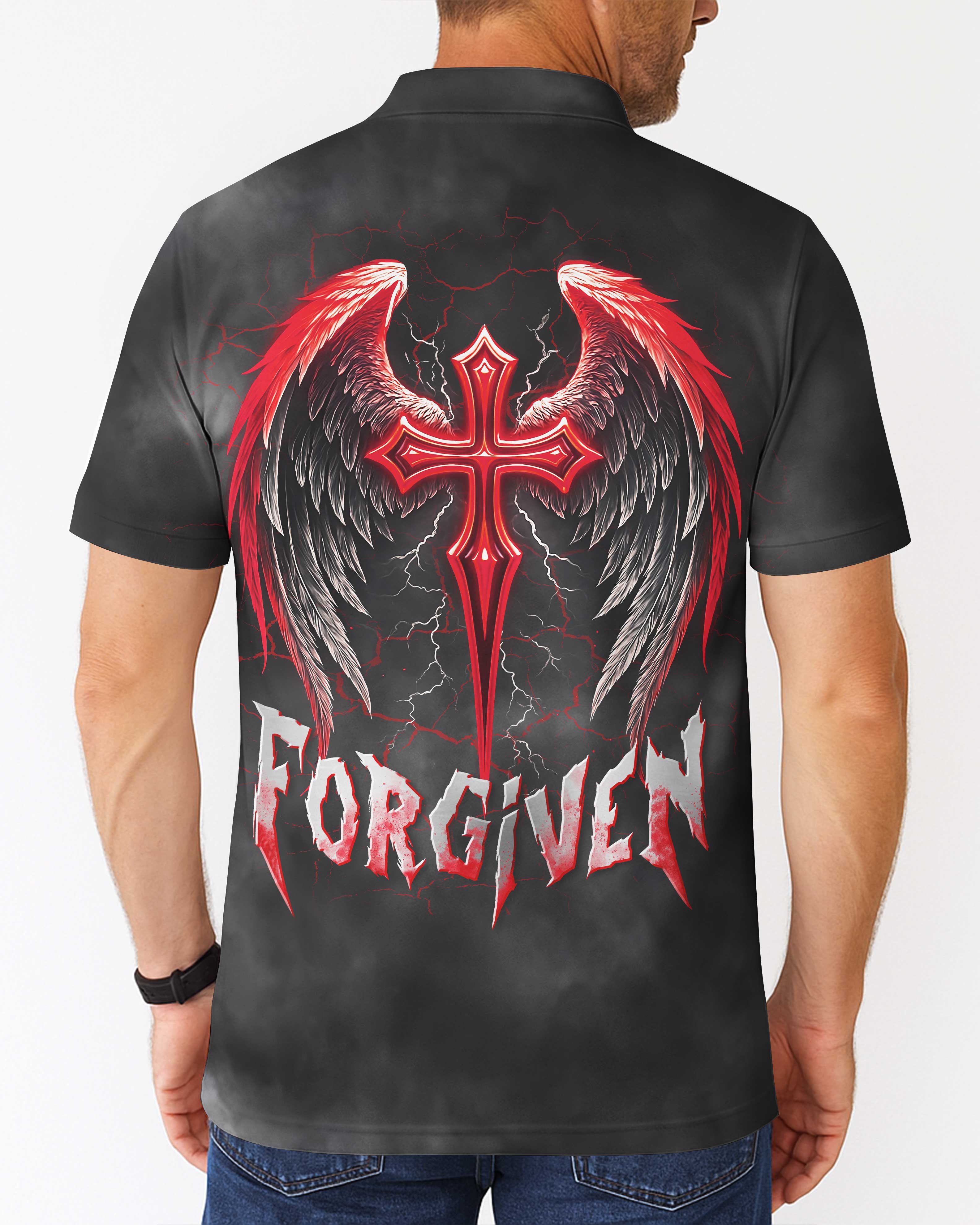Forgiven All Over Print Polo Shirt