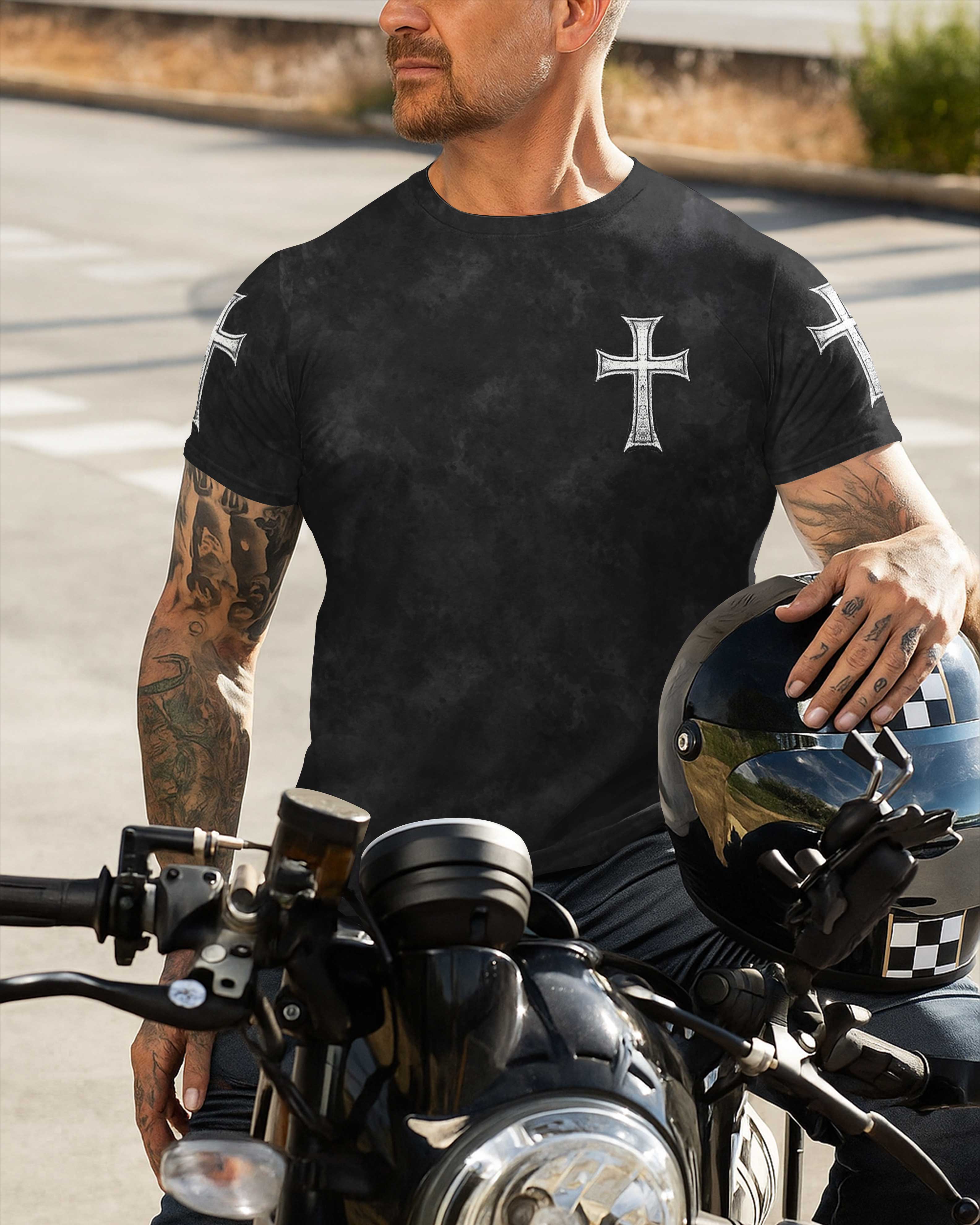 Two Wheels One Cross Eternal Freedom T-Shirt