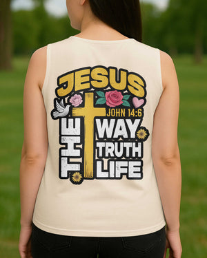 The Way The Truth The Life V-neck Tank Top