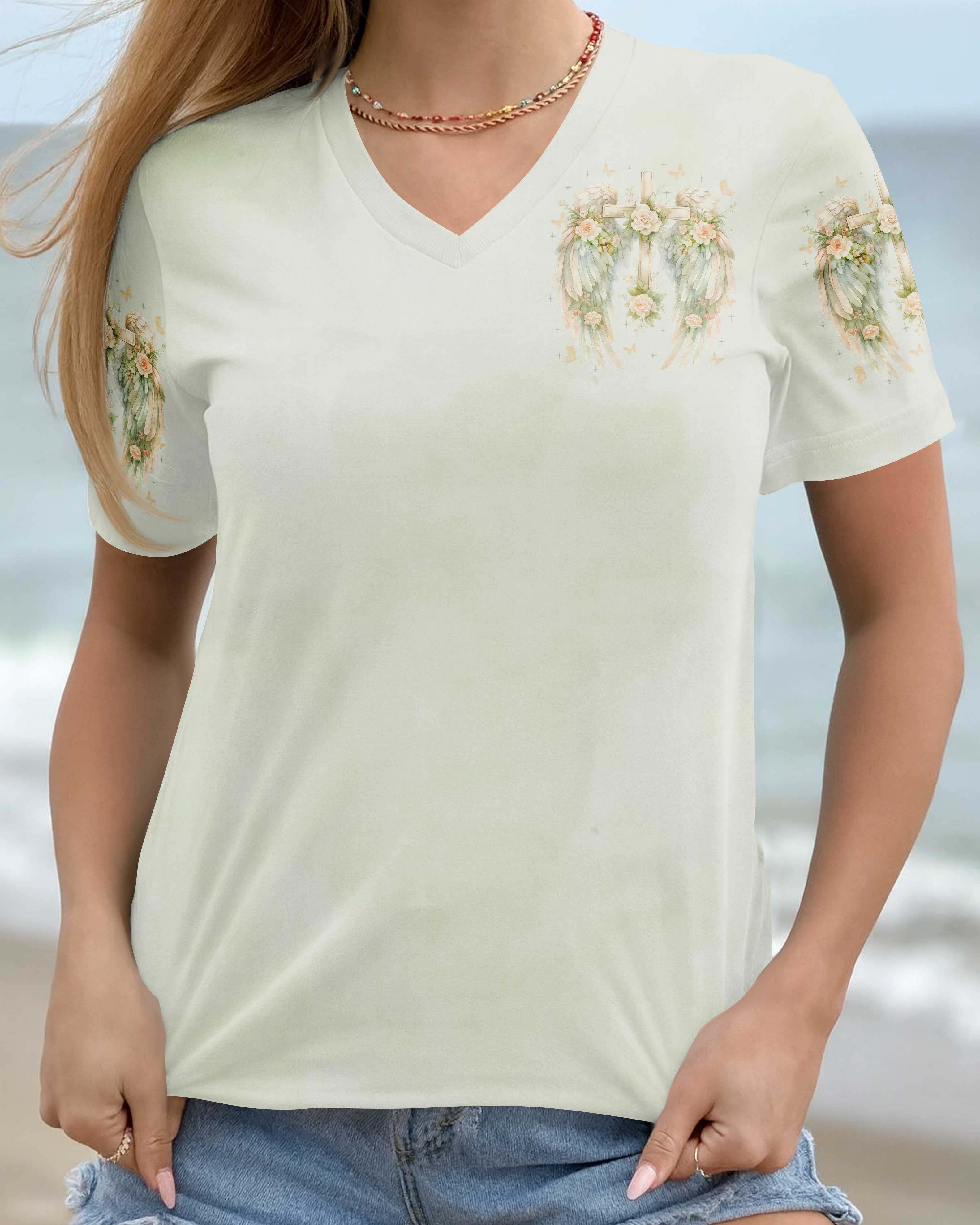 The Cross Holds My Faith His Wings Hold My Heart Shirt