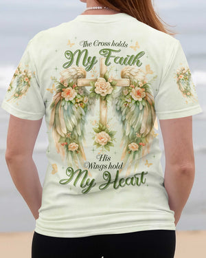 The Cross Holds My Faith His Wings Hold My Heart Shirt