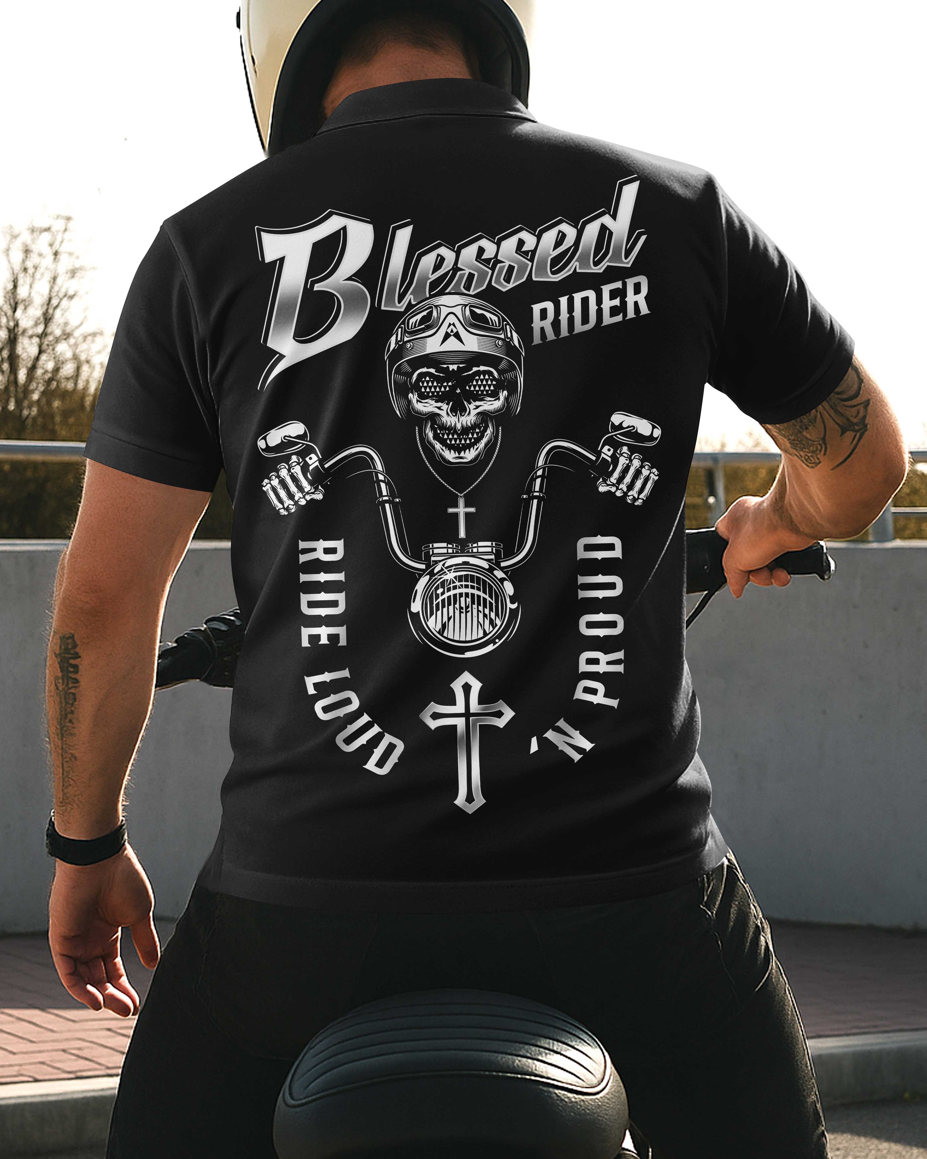 Blessed Rider Ride Loud 'N Proud All Over Print Polo