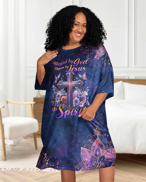 Blessed By God Chosen By Jesus All Over Print Sleep Tee