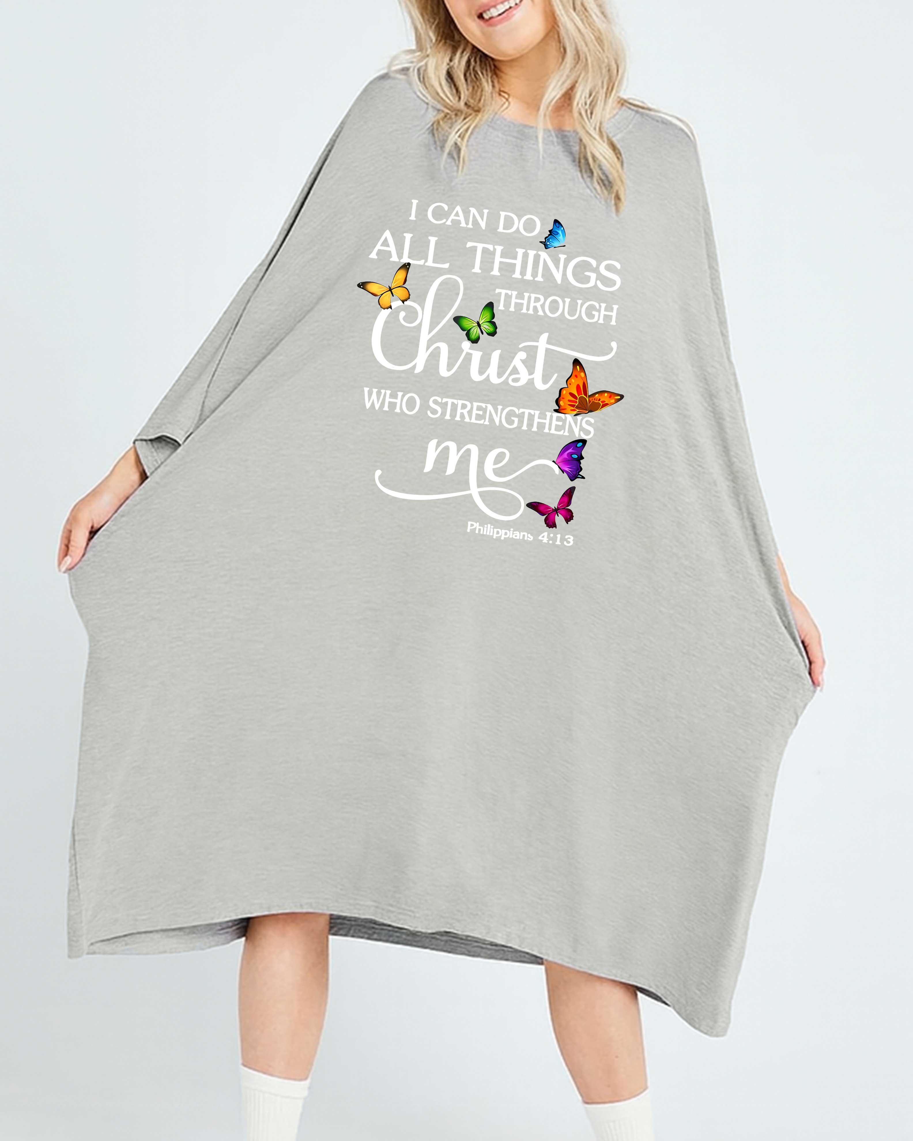 I Can Do All Thing Through Christ All Over Print Sleep Tee